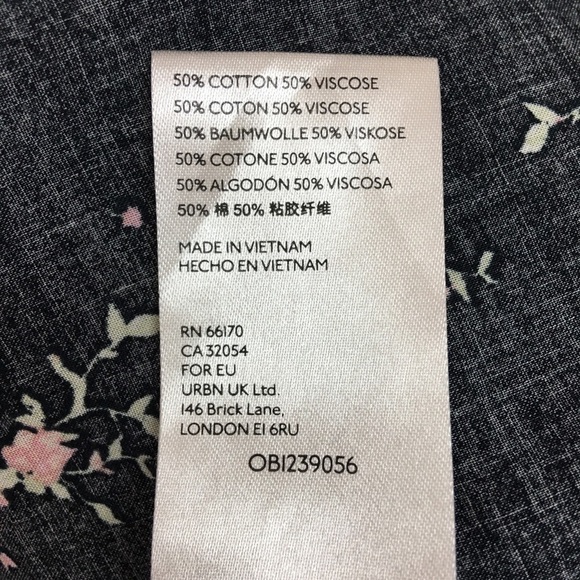 Free People Floral Boho Long Sleeve Blouse Size Medium - Picture 5 of 13